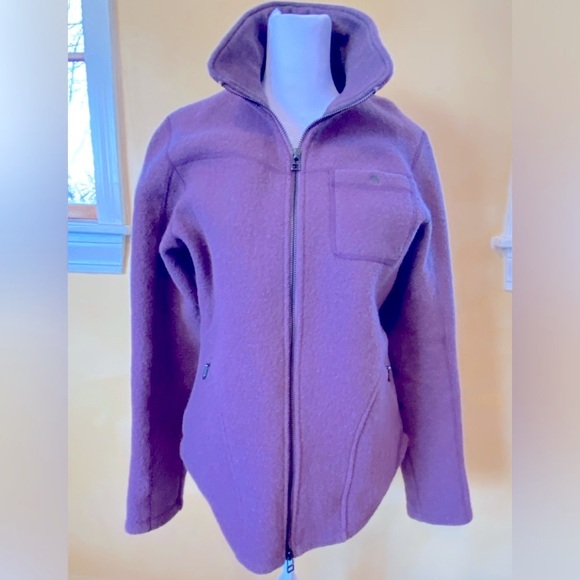 Ibex Vida Loden Jacket wool purple zippered closure women’s medium - Picture 9 of 12